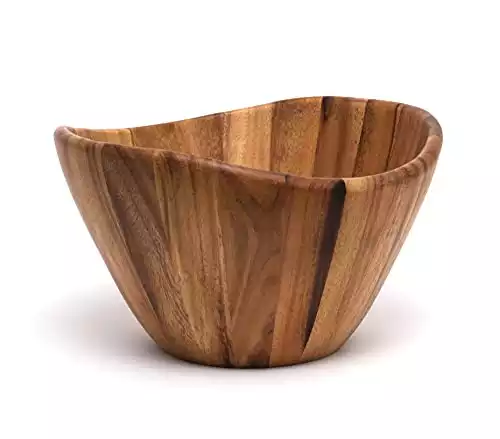 Lipper International Acacia Wave Serving Bowl