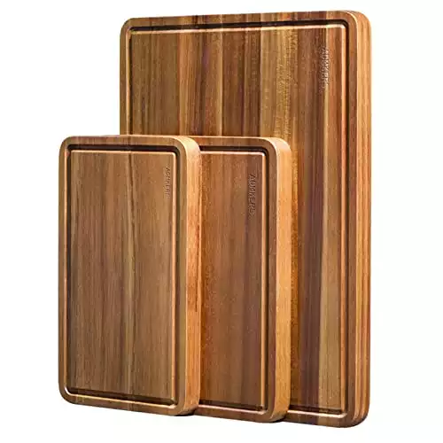 Wood Cutting Boards Set of 3 for Kitchen