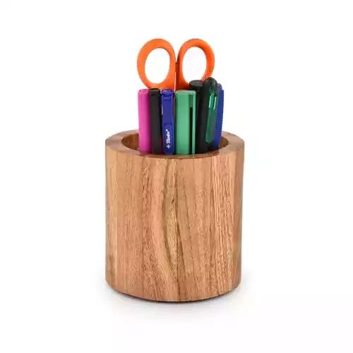 NIRMAN Acacia Wood Pencil/Pen Holder for desk