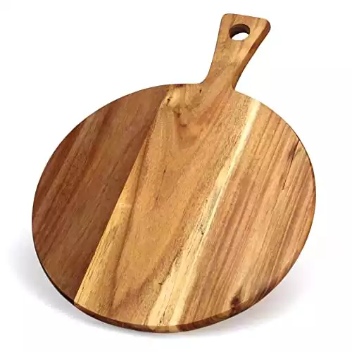 Acacia Wood Cutting Board with Handle