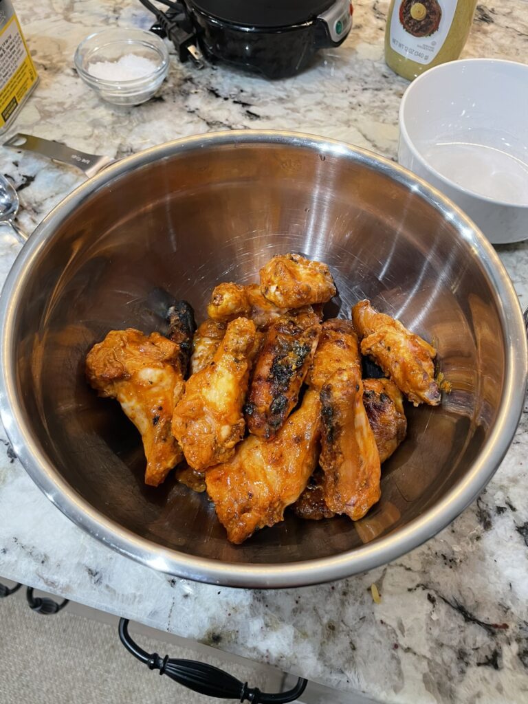 Not sure how long to smoke chicken wings? For crispy buffalo wings shown about 35 minutes at 375.