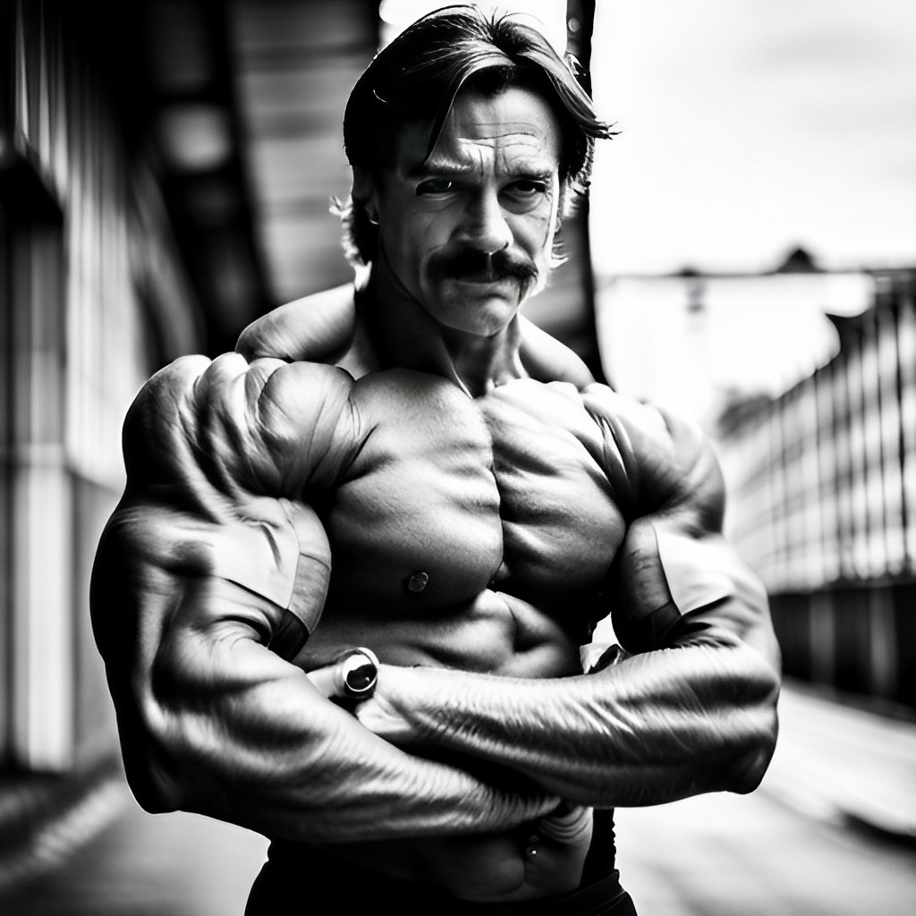 Close-up image of bodybuilder Mike Mentzer