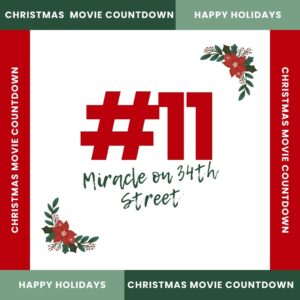 Miracle on 34th Street is ranked number 11 on our countdown of best Christmas movies to stream and is one of the most popular Christmas movies on Amazon Prime, Christmas movies on Hulu, and Christmas movies on Disney+. No longer wonder where to stream Christmas movies!