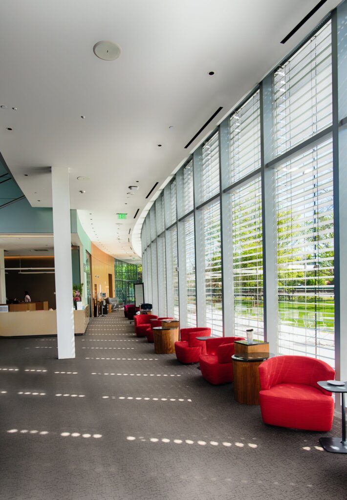 Wide view of an airport lounge area, reflecting the ambiance of the best airport lounges