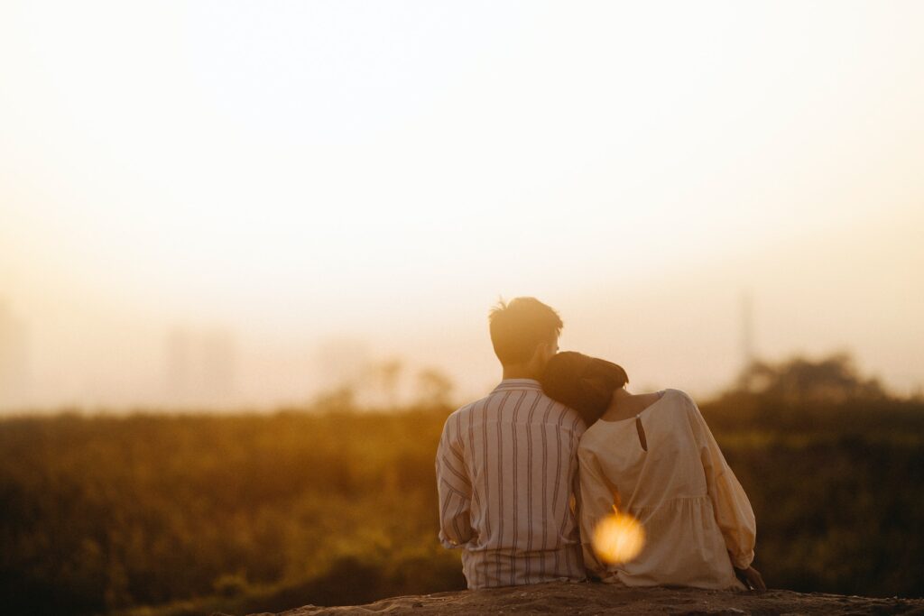 A loving husband and wife working through their communication in marriage