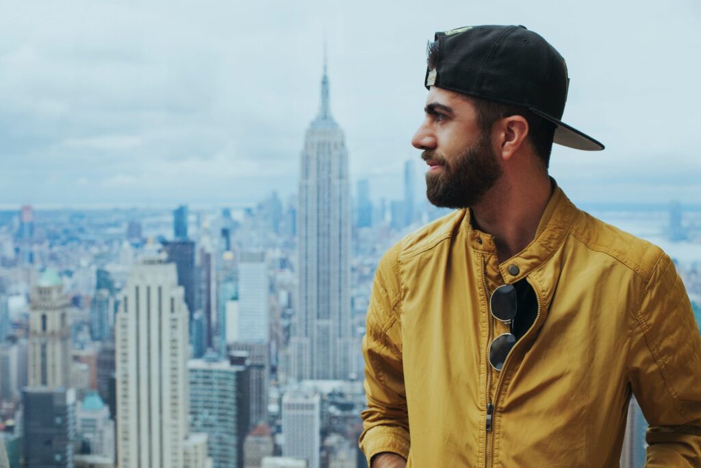 Man with a medium beard, featuring medium beard styles for men 2024